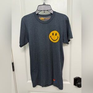 Aviator Nation SMILEY 2 CREW TEE - CHARCOAL Size XS